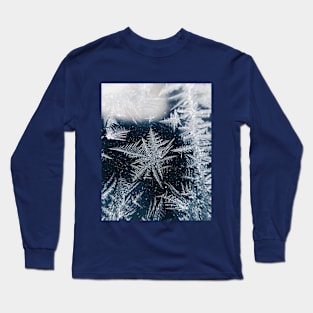 Snowflakes Frosted Glass Winter Long Sleeve T-Shirt